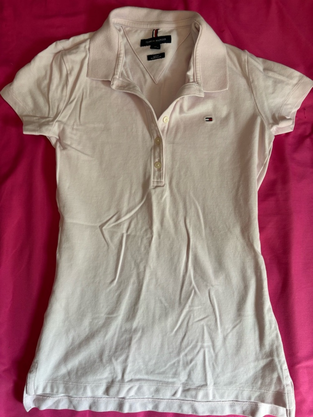 Tommy Hilfiger Women's Light Pink Polo Tee